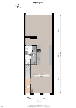 Floorplan - Plantsoenstraat 54, 9717 KW Groningen